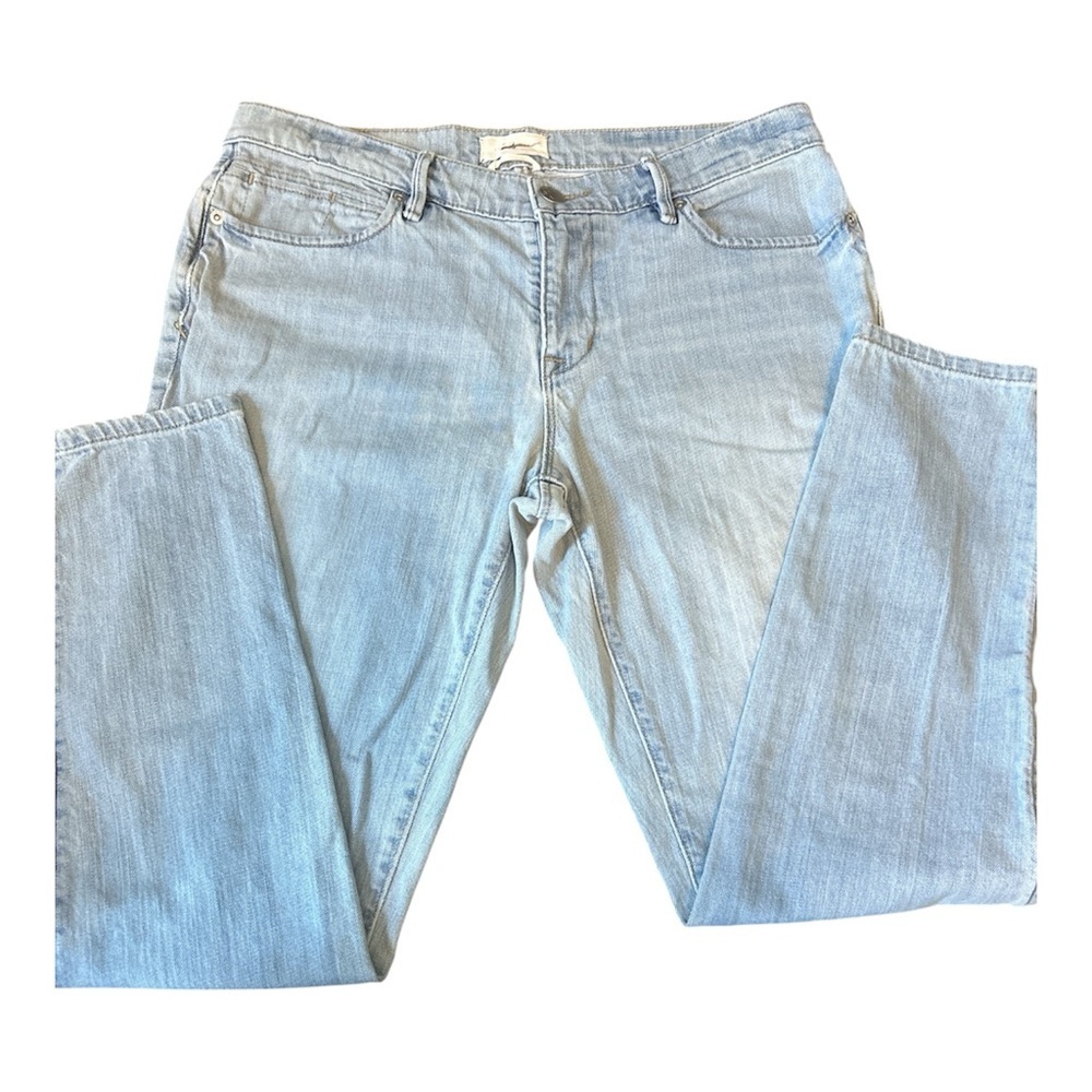 Lou & Gray Women Slouchy Skinny Light Blue Denim Jeans Size 28